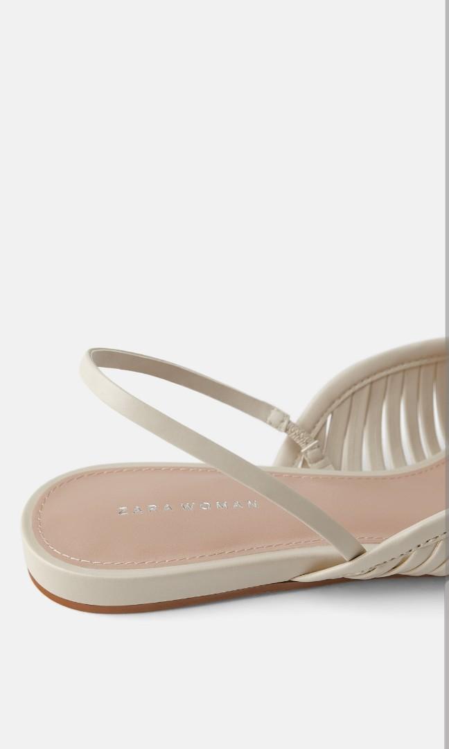 Zara flat cage discount slingbacks