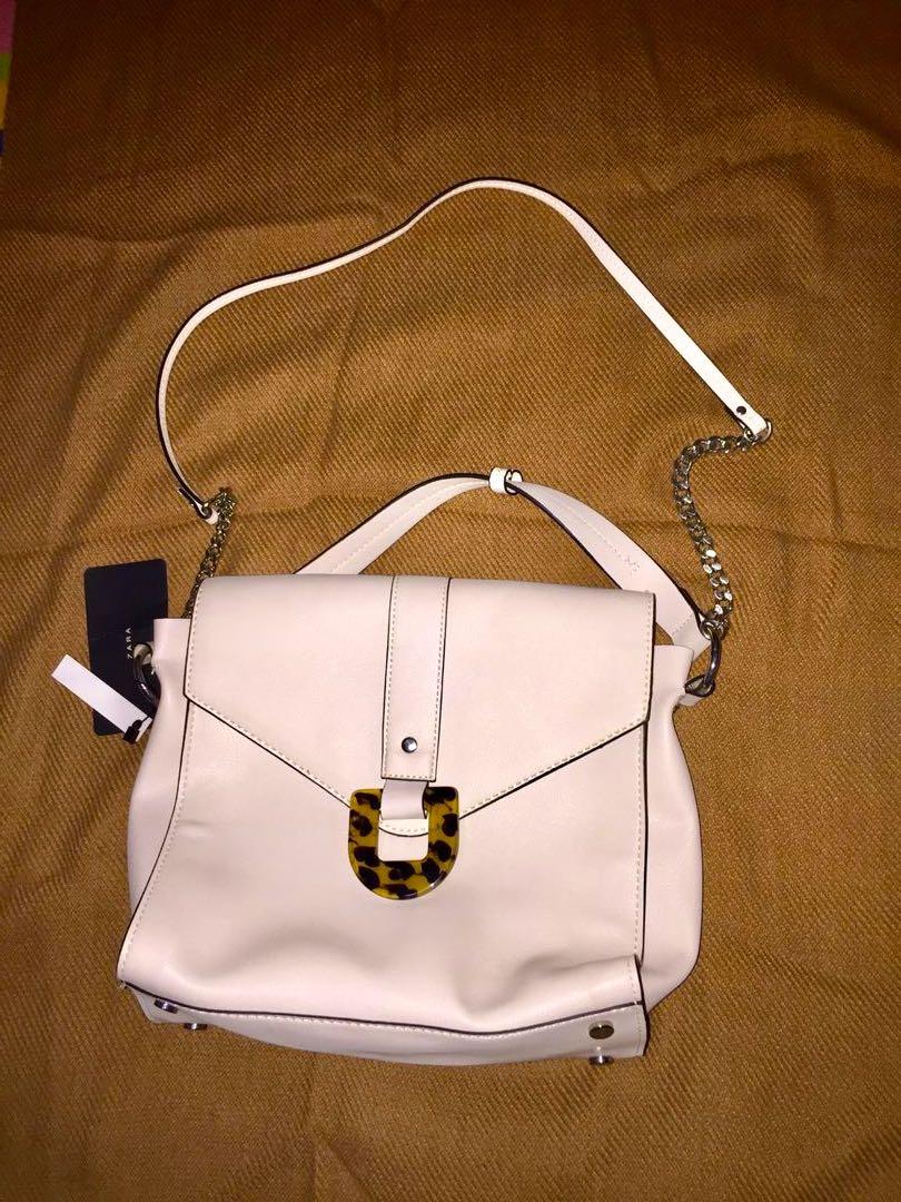 Zara bucket bag with tortoiseshell detail top