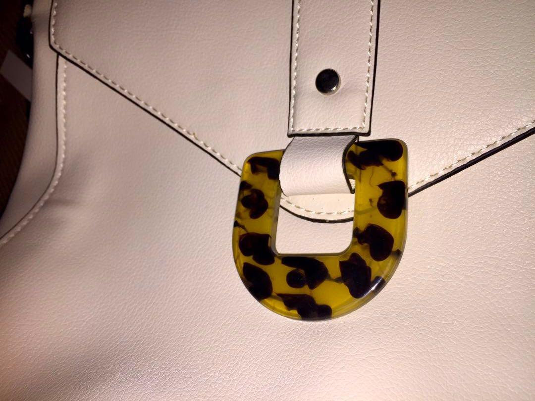 Zara bucket bag with tortoiseshell detail on sale