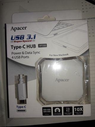 Apacer AP350 Type C to 4ports USB 3.0 Hub