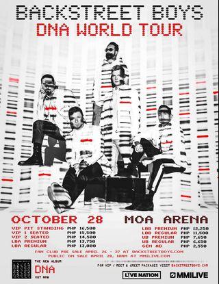 Backstreet Boys DNA Tour GEN AD Ticket (28.10.2019)