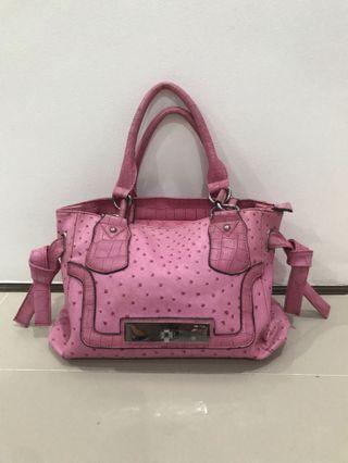 Japan ostrich bag in pink