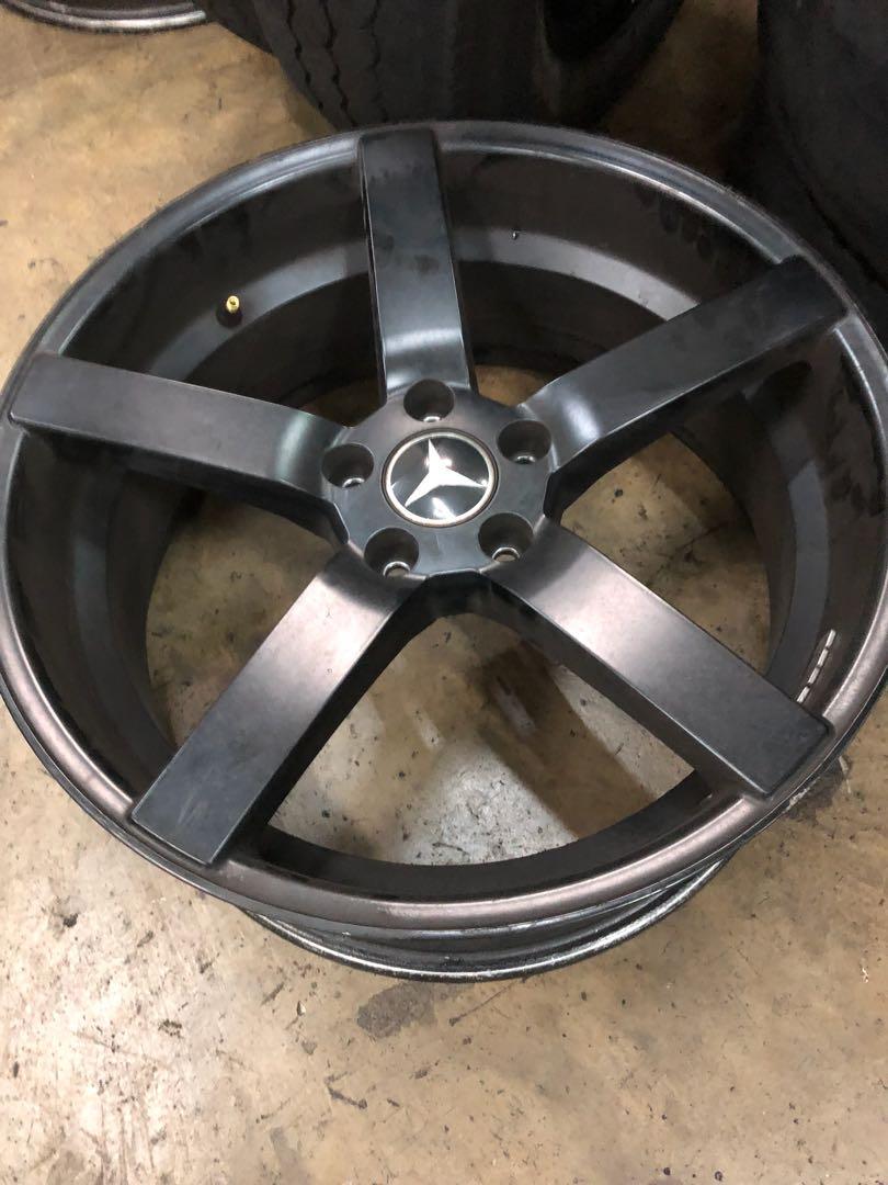 19” Black Mercedez rims offset 45. 19”x8.5j without tyres 5x114.3, Car ...
