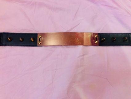 Rose gold with studs belt