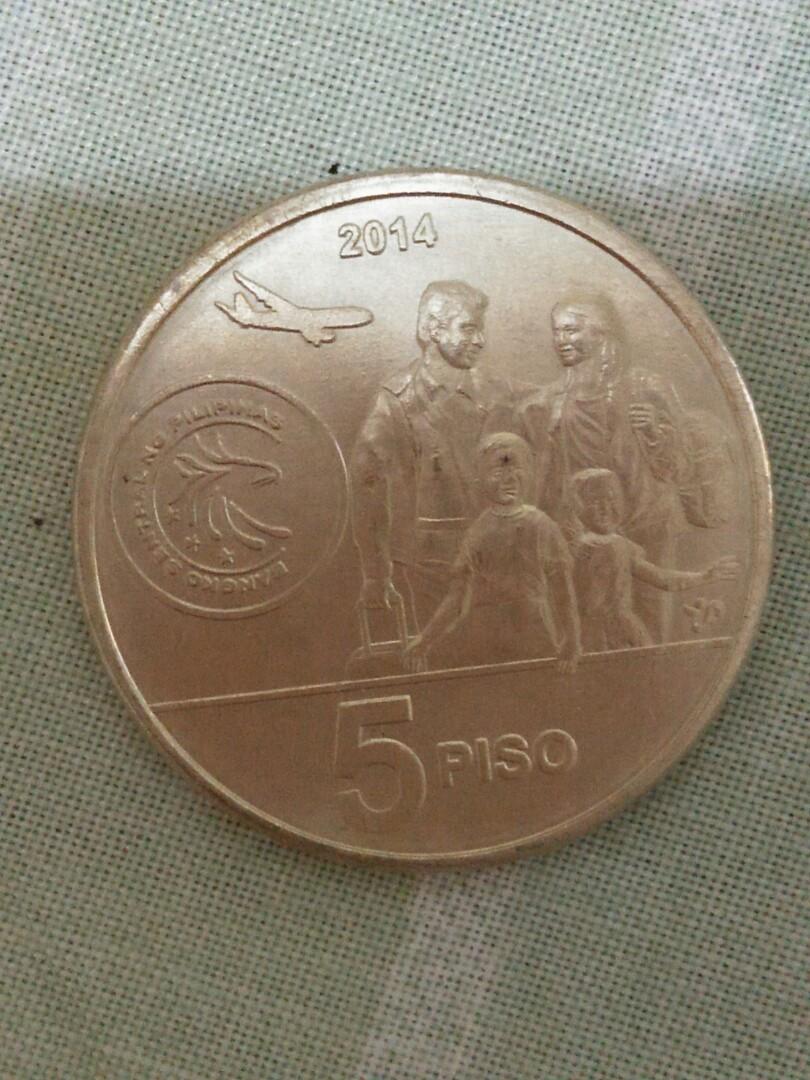 5 Pesos Commemorative Coin (Category: Currency) located in Quezon City. Submitted by mylsyu (Listing ID 252121424, Image 1). Description: Commemorative Coins - 5 Pesos.
