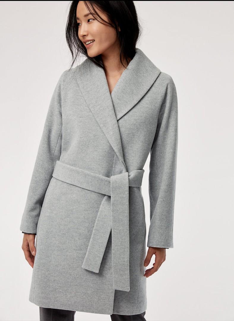 Wool coat Babaton Grey size L International in Wool - 28751494