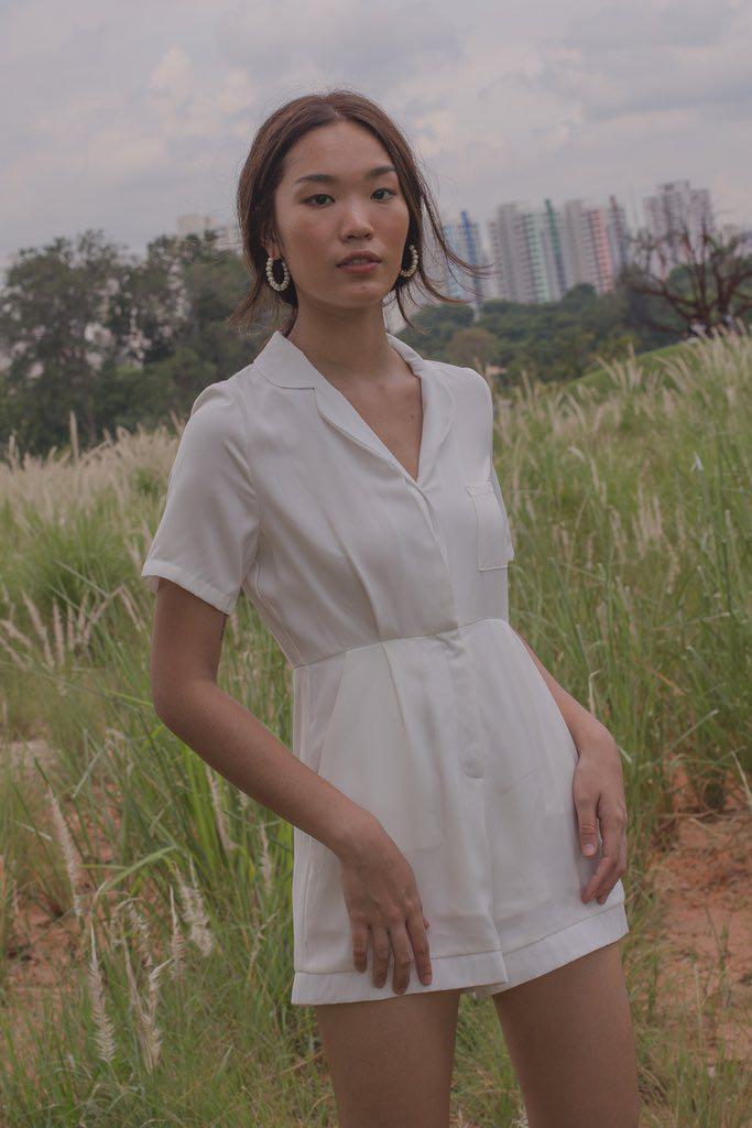 White shirt romper Clearance