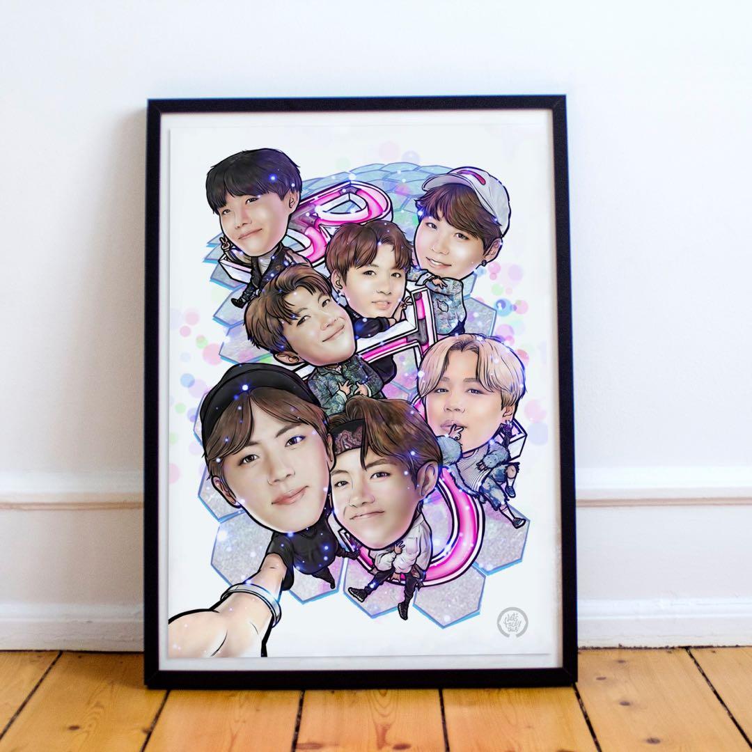 Bts Limited Digital Print Free Smartphone Wallpaper Design
