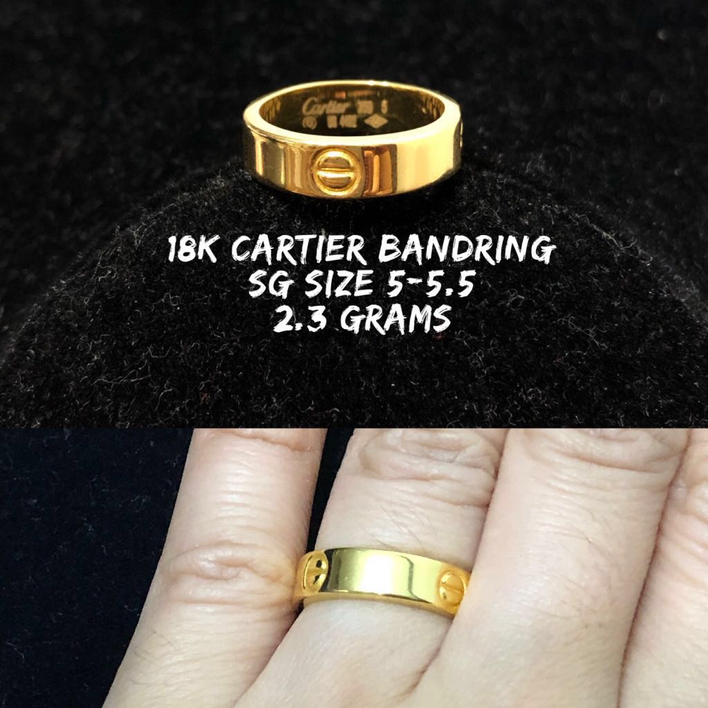 Cartier Inspired Ring 18K Gold, Women's 