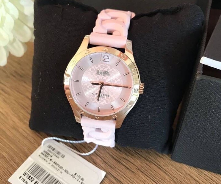 Coach maddy braided cheap rubber strap watch