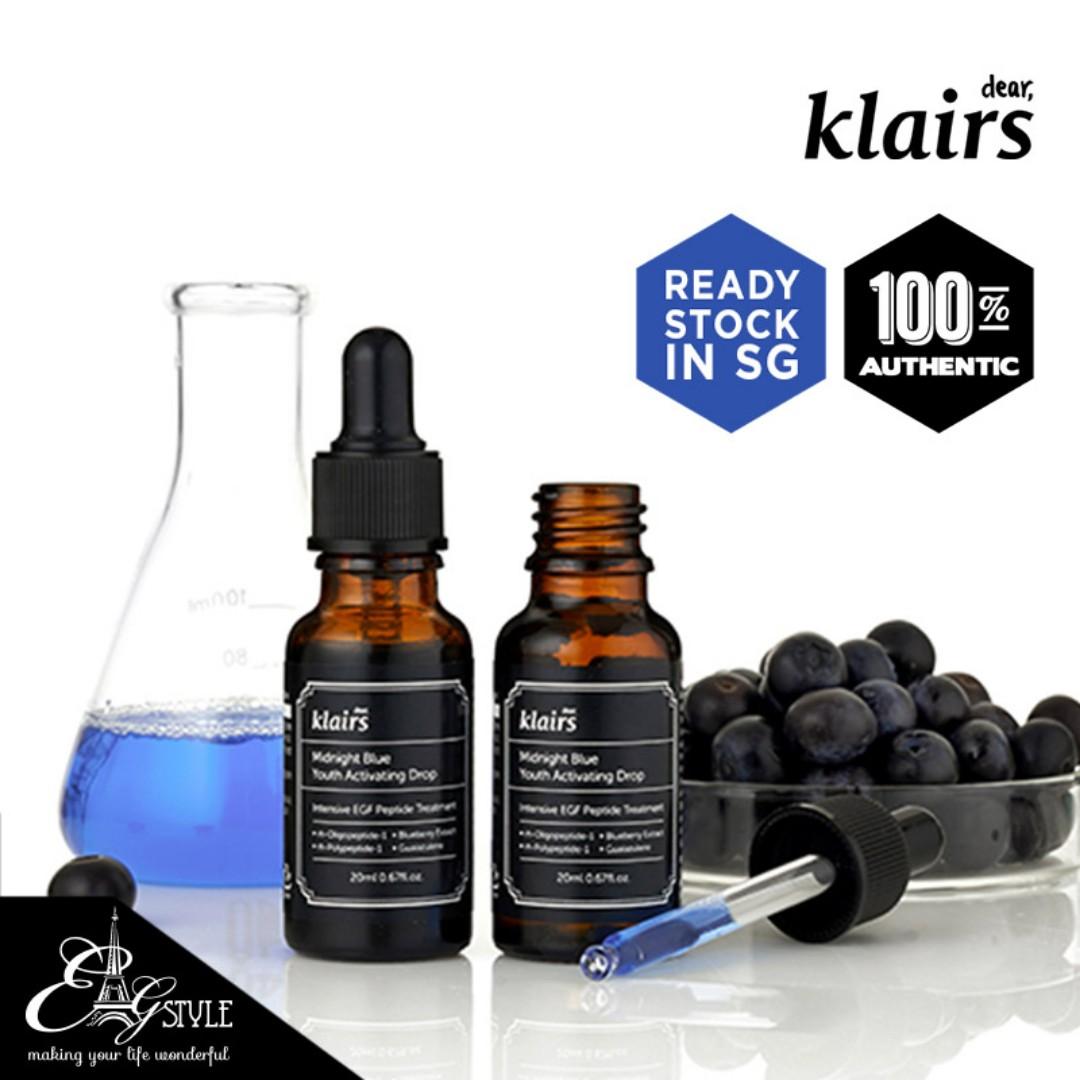 Dear Klairs Midnight Blue Youth Activating Drop 20ml Health Beauty Face Skin Care On Carousell