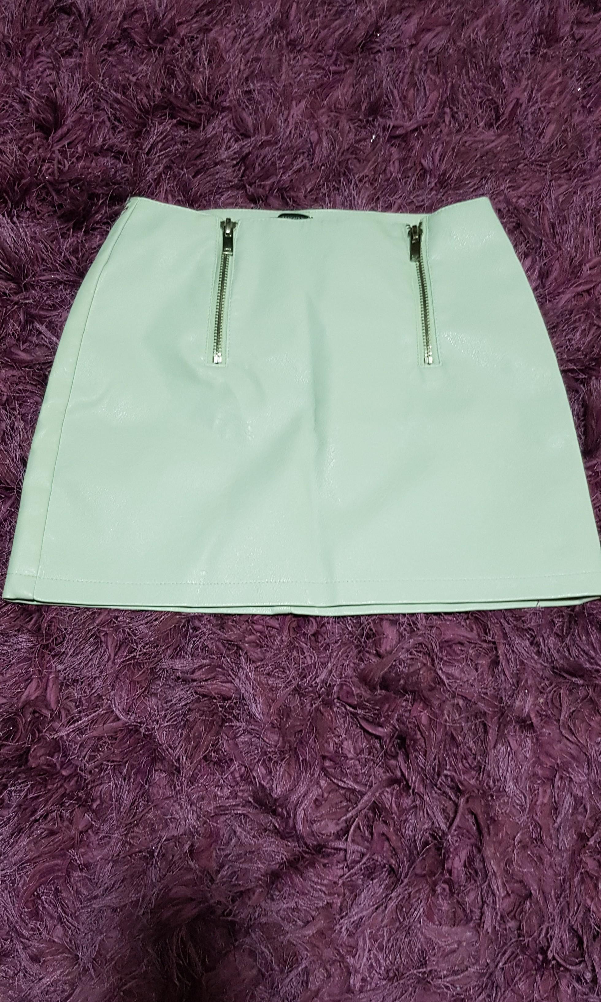 Forever 21 mint green skirt autumn spring holiday
