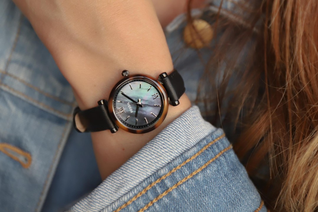Fossil carlie sales black watch