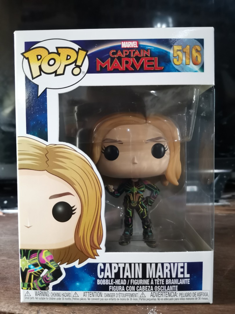 captain marvel neon suit pop