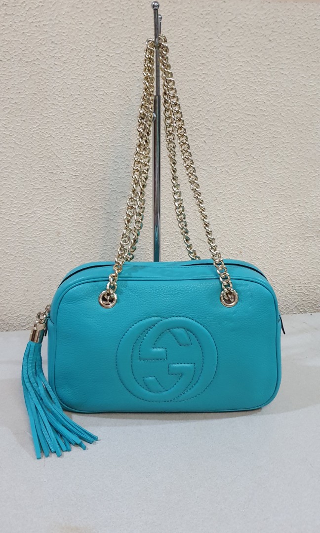 gucci soho double chain shoulder bag