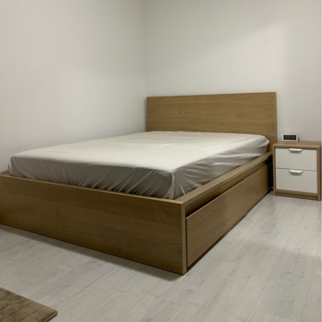 Ikea malm bed 2024 with 2 drawers