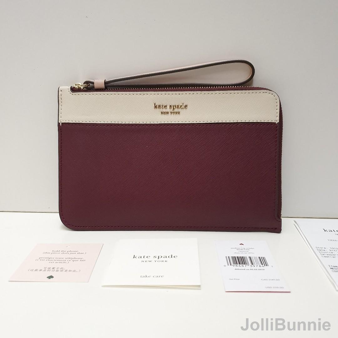 Kate Spade Cameron Medium L Zip Wristlet Chyw Sl Wv 571 Wlru5438 Kate Spade Wristlet Women S Wristlet Pouch Women S Fashion Bags Wallets Wallets On Carousell