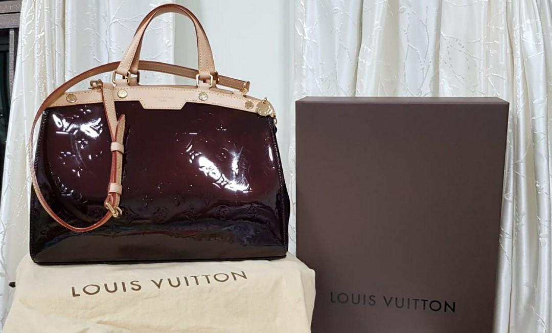 LOUIS VUITTON RED PATENT MONOGRAM VERNIS BREA MM