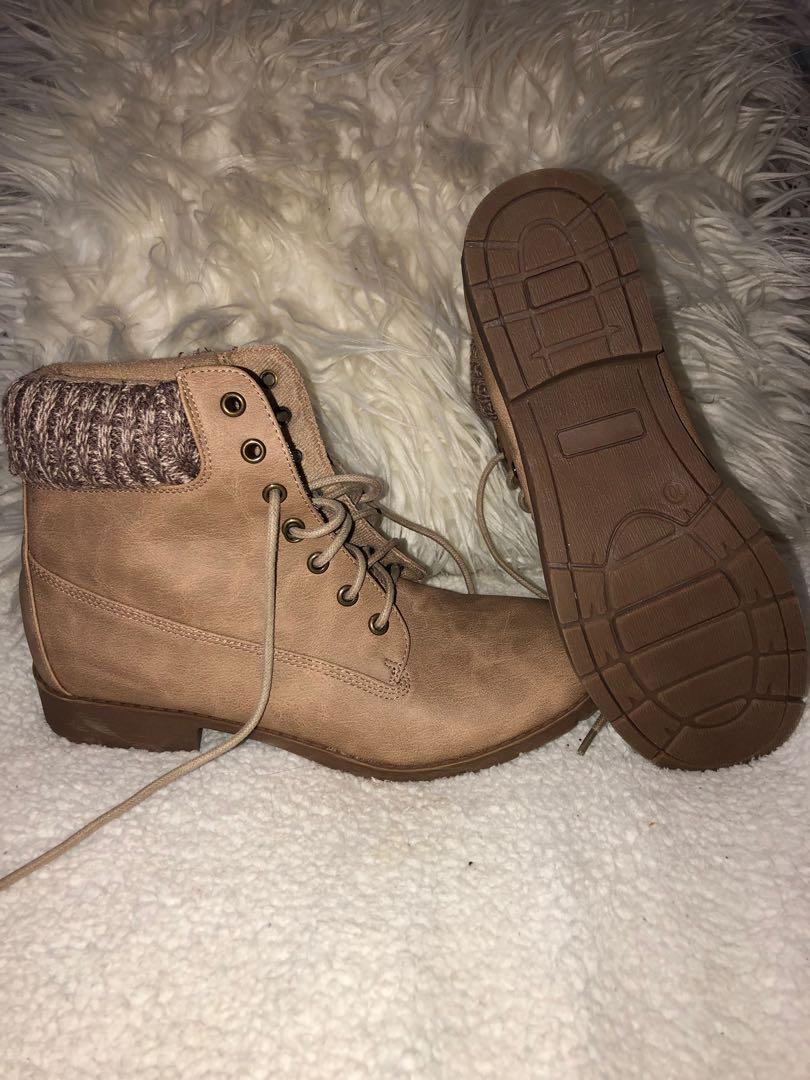 Naughty Monkey Boots with Fabric Cuff