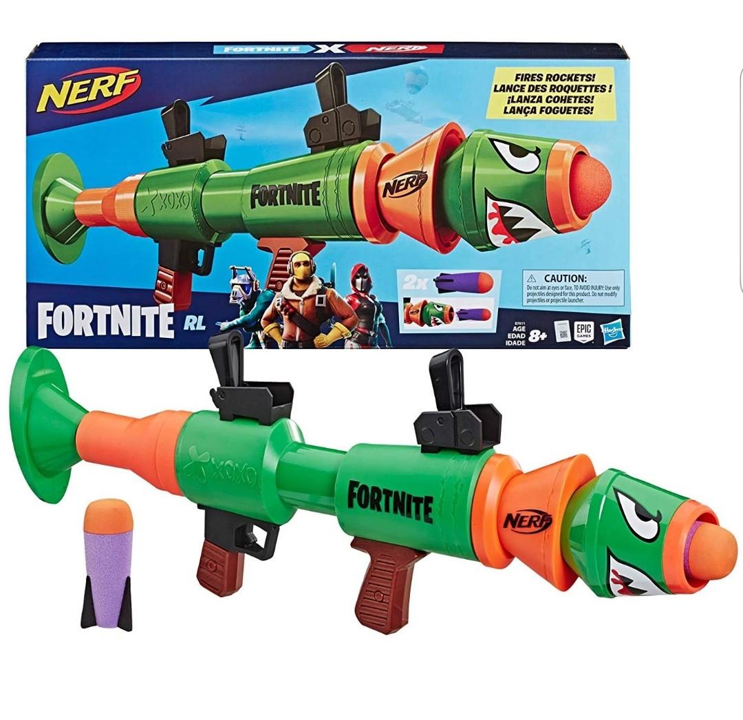 NERF Fortnite Rl Blaster Fires Foam Rockets Includes 2