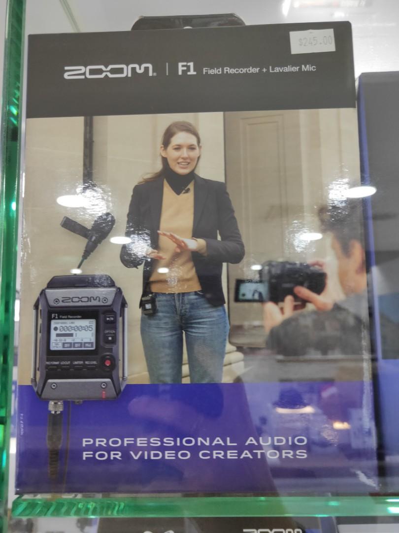 Pm Ask Stock Zoom F1 Lp 2 Input 2 Track Portable Field Recorder With Lavalier Microphone Photography Video Equipment On Carousell