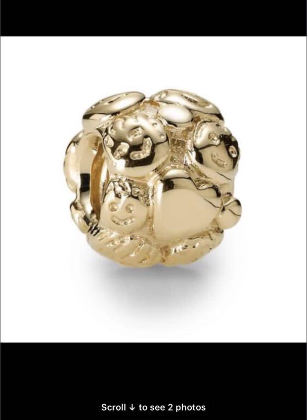 Pandora 14k Family Ties gold charm