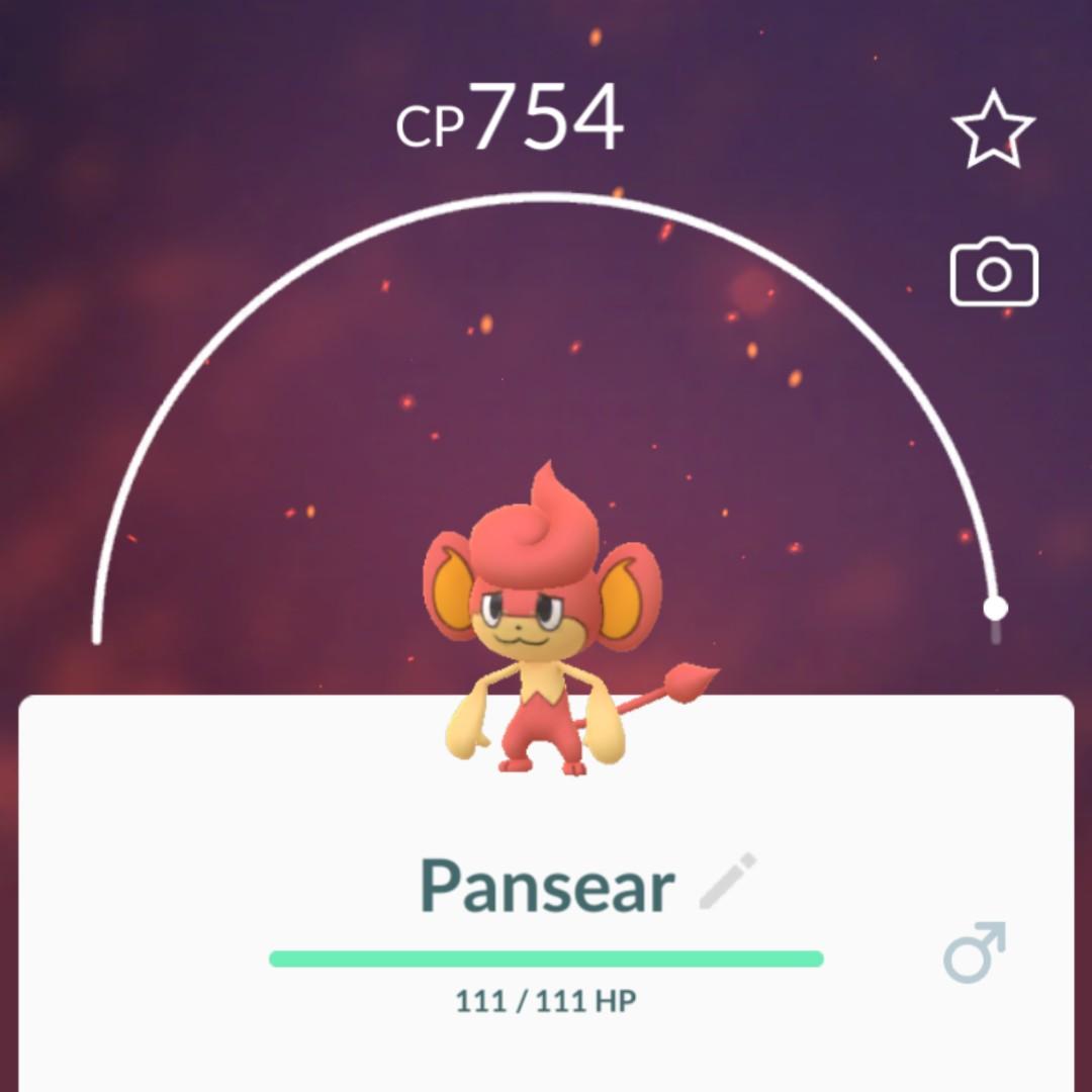 Pansear Pokemon Go Regional Gen 5 Video Gaming Video Games Nintendo On Carousell