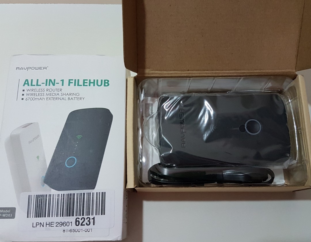 RAVPower FileHub Plus, Wireless Travel Router, Portable SD Card Reader