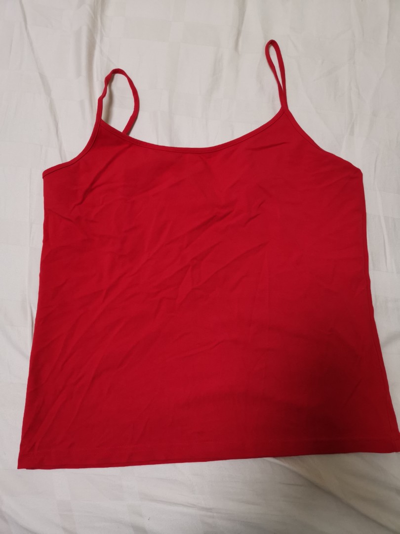 Red spaghetti strap hotsell tank top