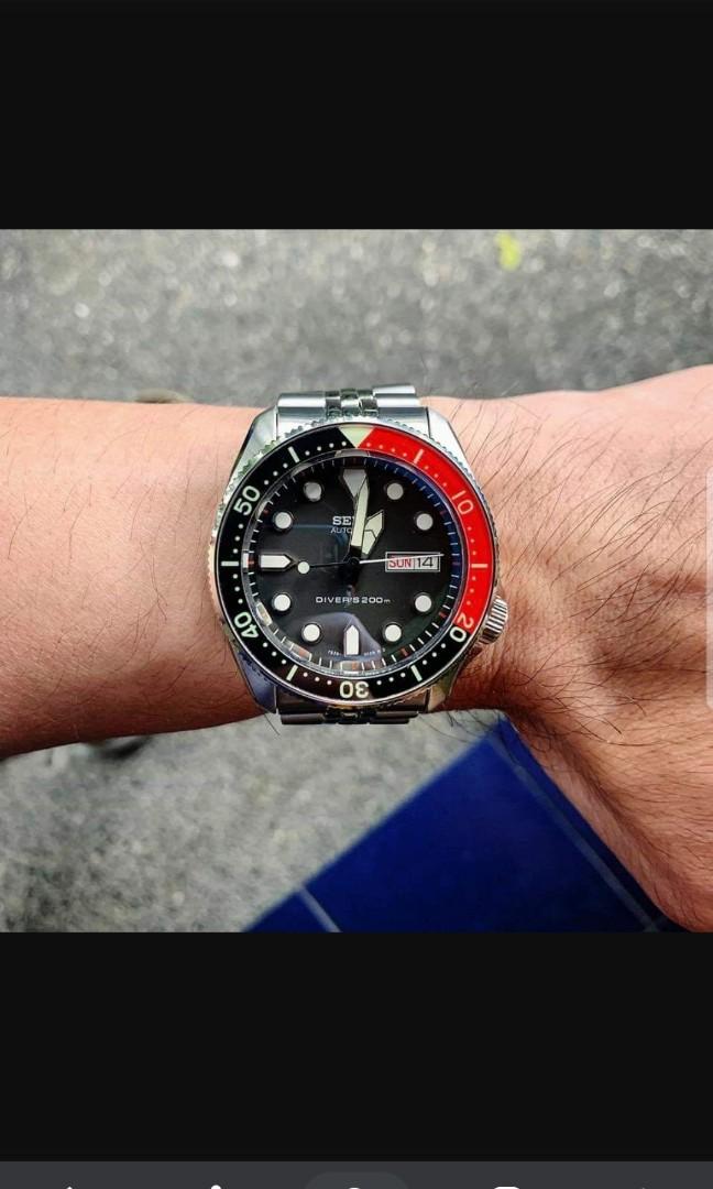 SEIKO SKX LUMED COKE (BLACK-RED) SAPPHIRE BEZEL INSERT, Men's Fashion,  Watches & Accessories, Watches on Carousell