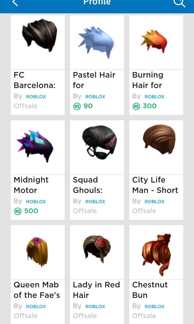 Selling Roblox Account Toys Games Video Gaming Gaming Accessories On Carousell - burning hair roblox