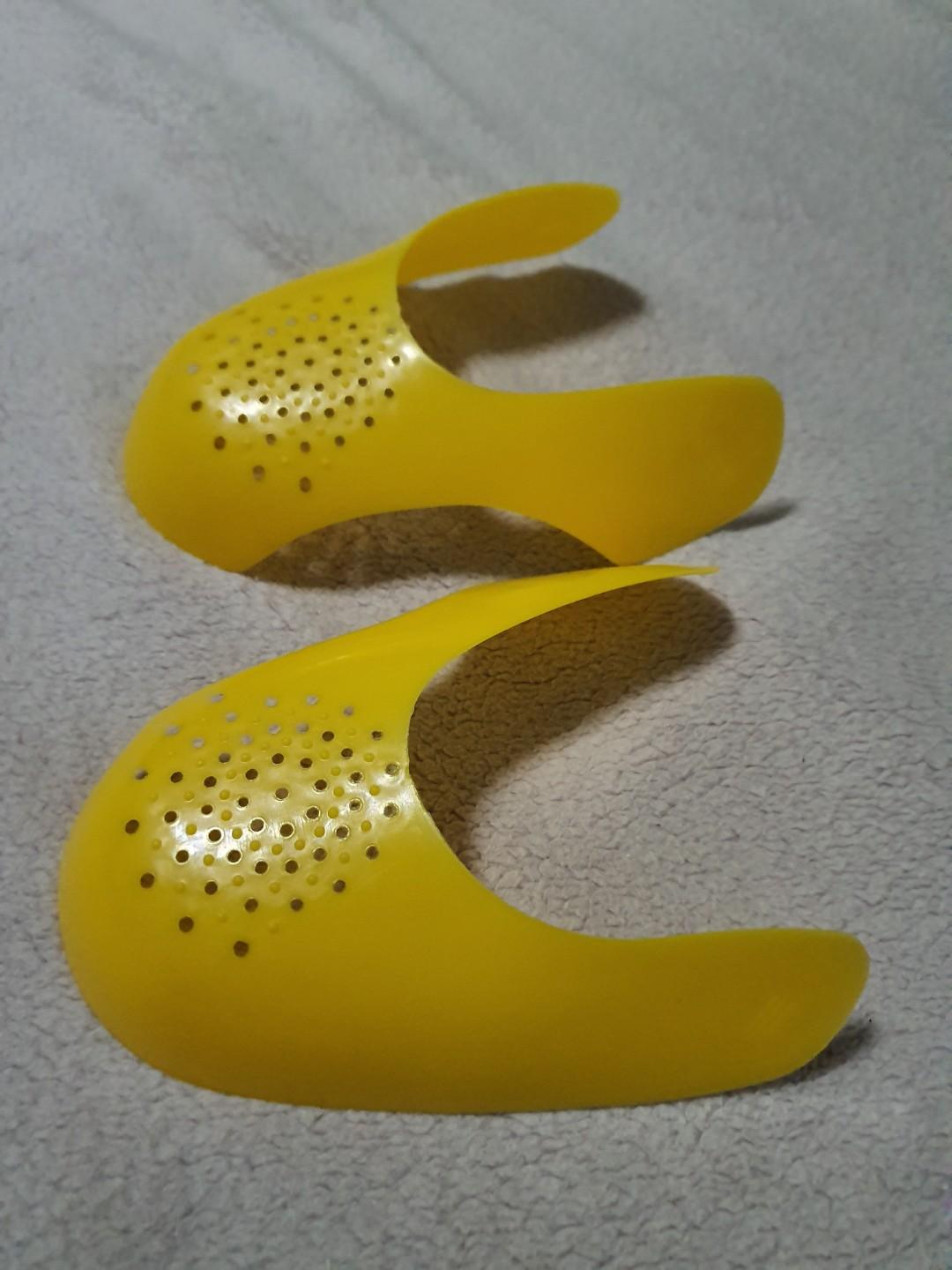 Shoe Shields (Category: Face Masks & Face Shields) located in Singapore. Submitted by limraymund (Listing ID 252152186, Image 1). Description: Universal Shoe Shields Yellow Color White Color Black Color Brand New Size US 6 to US12 (can cut ) For AJ Series is more fit Suggest for half size up of shoe is more comfortable.