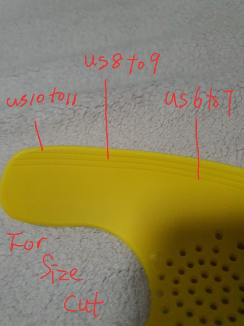 Shoe Shields (Category: Face Masks & Face Shields) located in Singapore. Submitted by limraymund (Listing ID 252152186, Image 4). Description: Universal Shoe Shields Yellow Color White Color Black Color Brand New Size US 6 to US12 (can cut ) For AJ Series is more fit Suggest for half size up of shoe is more comfortable.