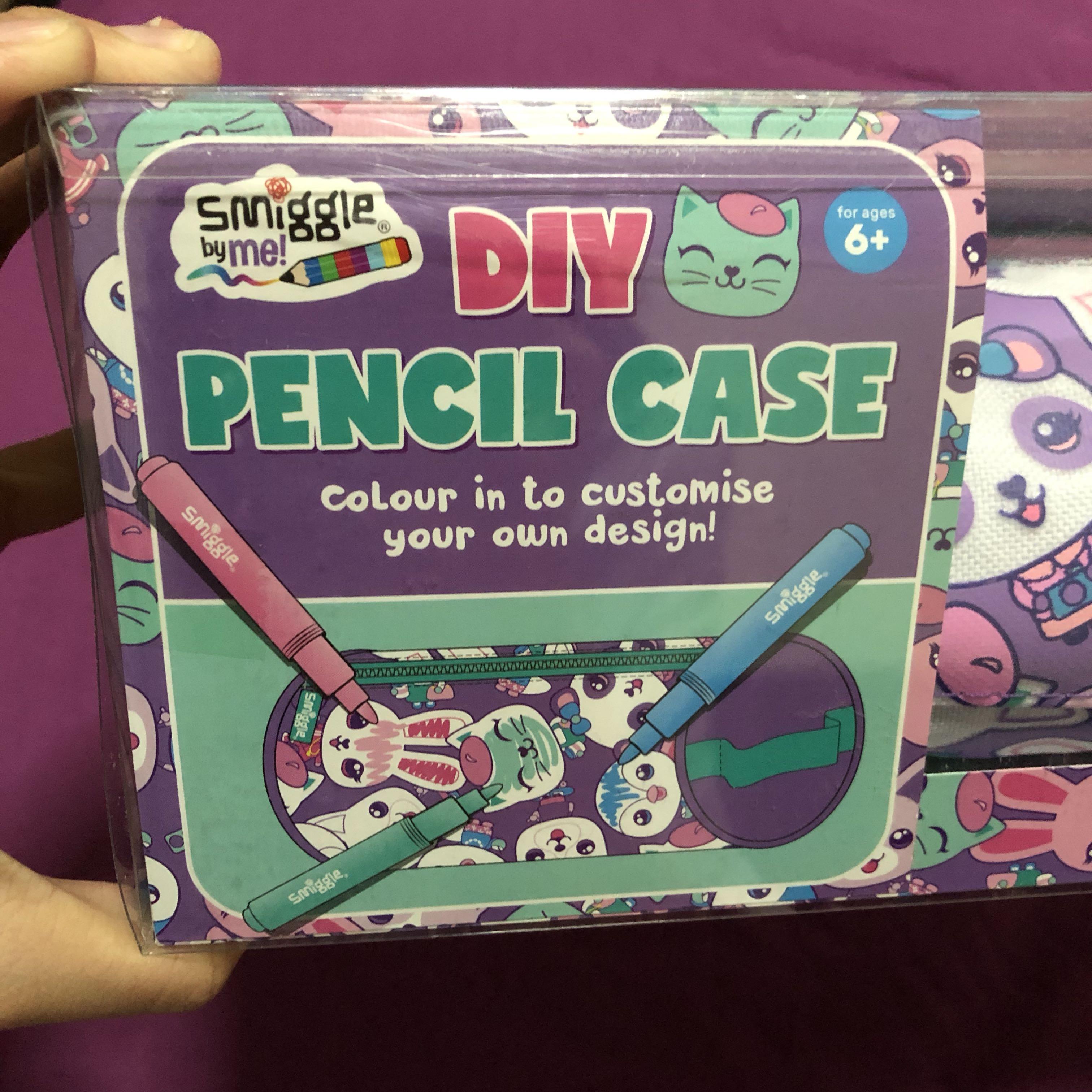 Smiggle DIY customize pencil case, Buku & Alat Tulis, Alat