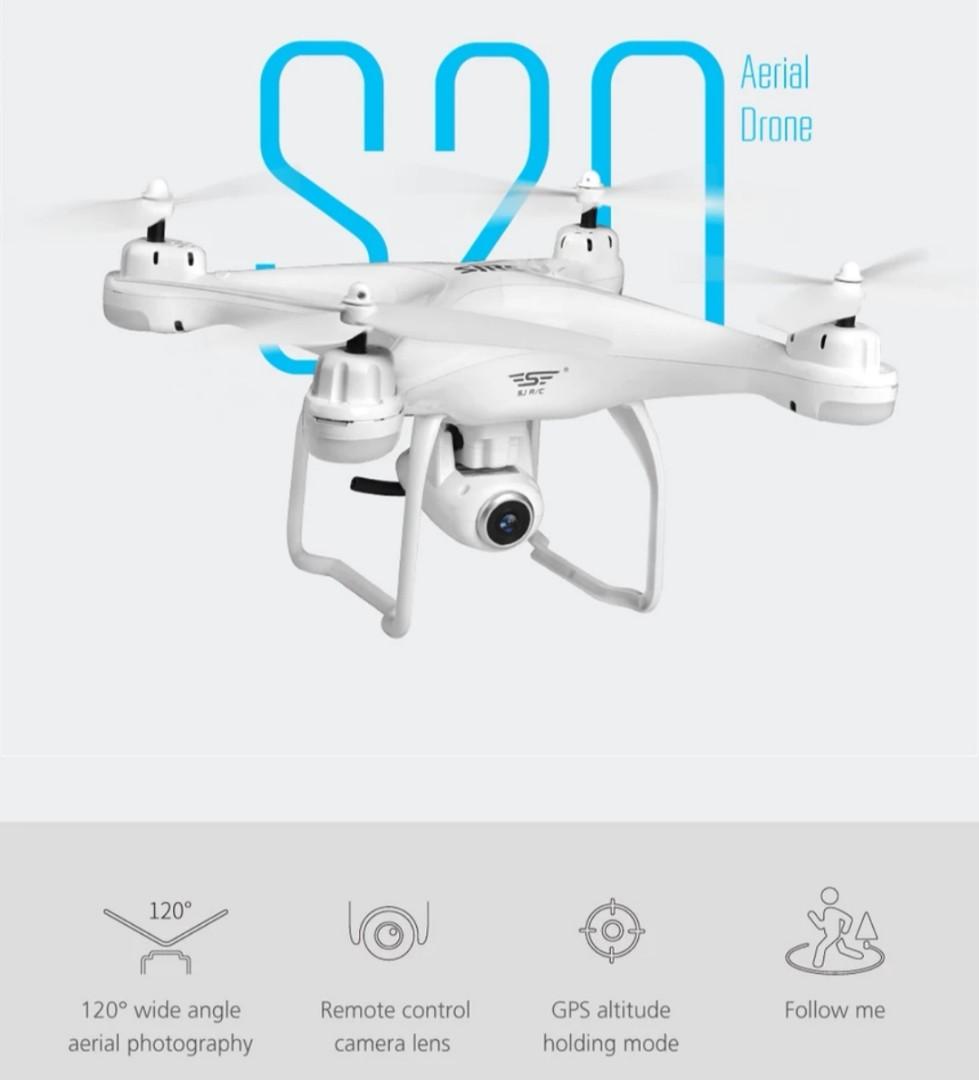 Sjrc s20w double gps dynamic follow wifi fpv store with 1080p wide angle camera rc drone quadcopter