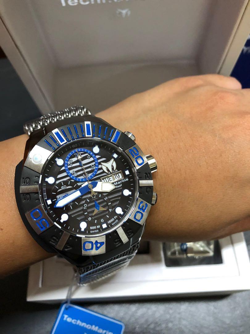 Technomarine black reef automatic chronograph deals