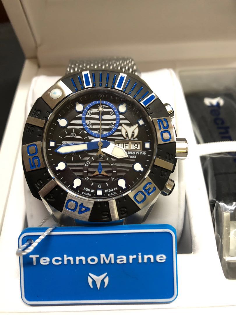 Technomarine black reef chronograph sale