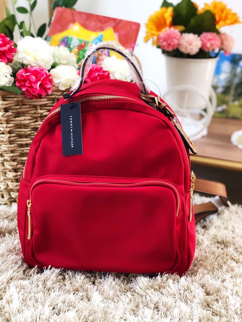 Tommy hilfiger red mini backpack store