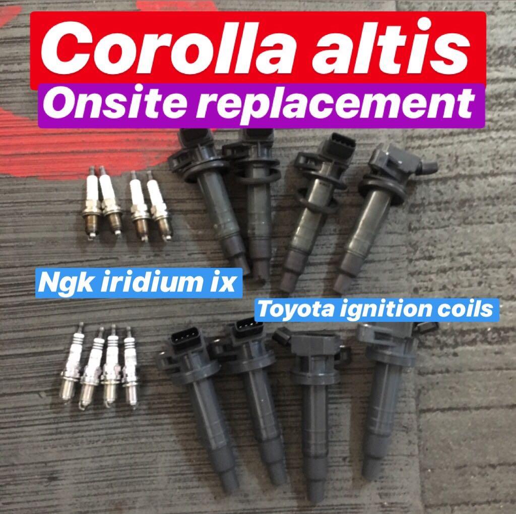 Toyota corolla spark plug and ignition coil replacement, Car