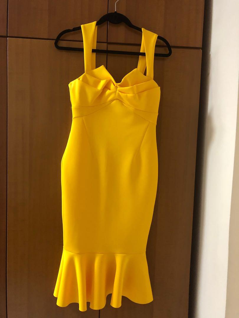 Well Cut Sexy Yellow Dress Women S Fashion Clothes Dresses