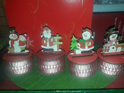 Christmas wood deco table.toppers