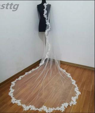 Ivory Wedding Veil 3m long -  Wedding Accessories