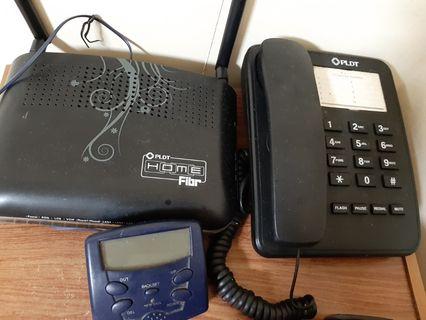 Pldt router and telephone