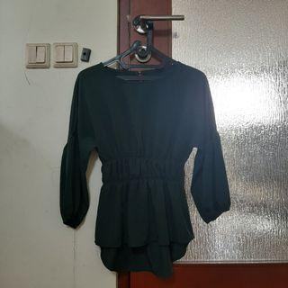 Green Peplum Top