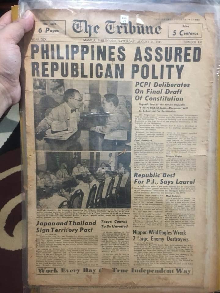 1943 WW2 Japanese Occupation newspapers (Category: Vintage Collectibles) located in Makati City. Submitted by doodsvac (Listing ID 252222835, Image 3). Description: Own a piece of 🇵🇭 WWII history for 2500 each only. Complete..