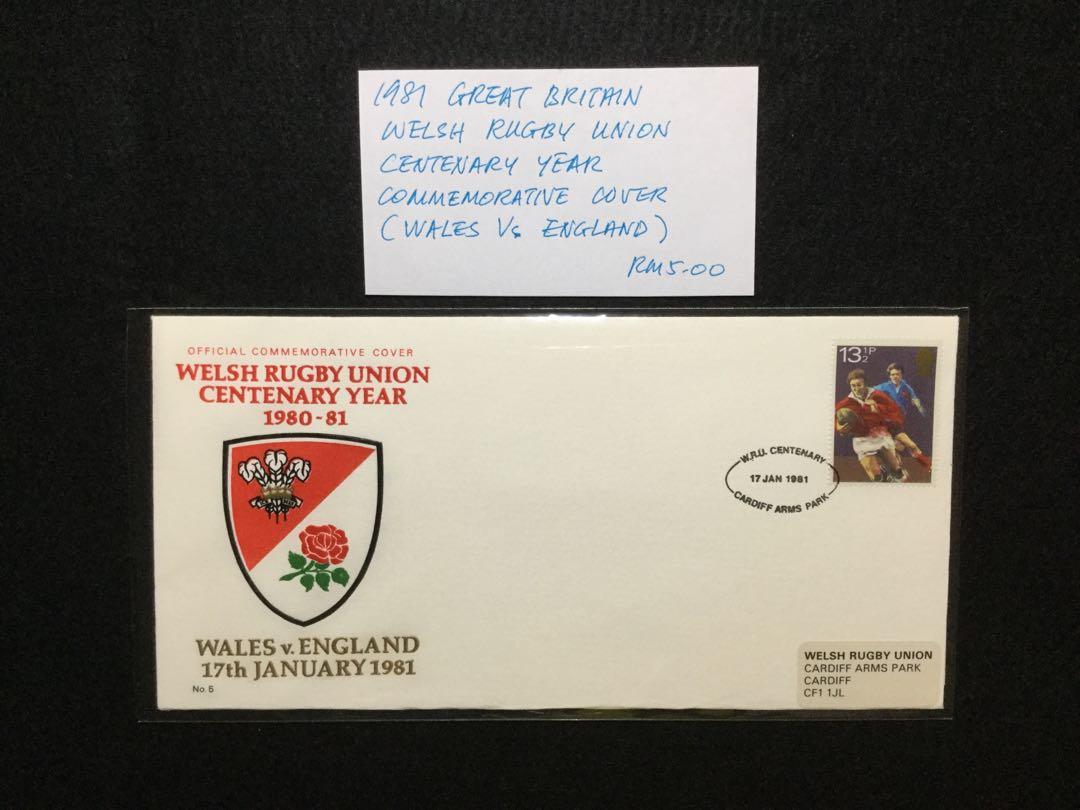 1981 Great Britain Welsh Rugby Union Centenary Year Commemorative Cover