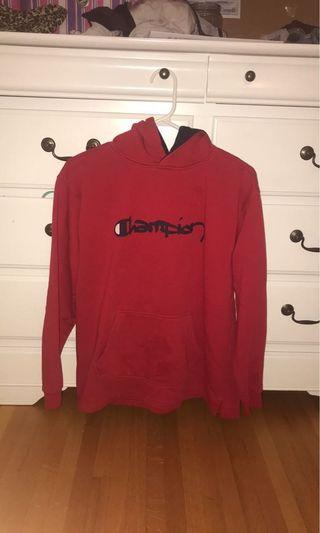 Red vintage champion hoodie!