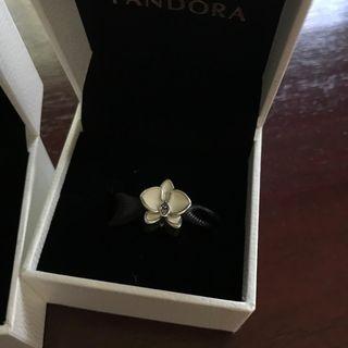 Pandora White Orchid Charm
