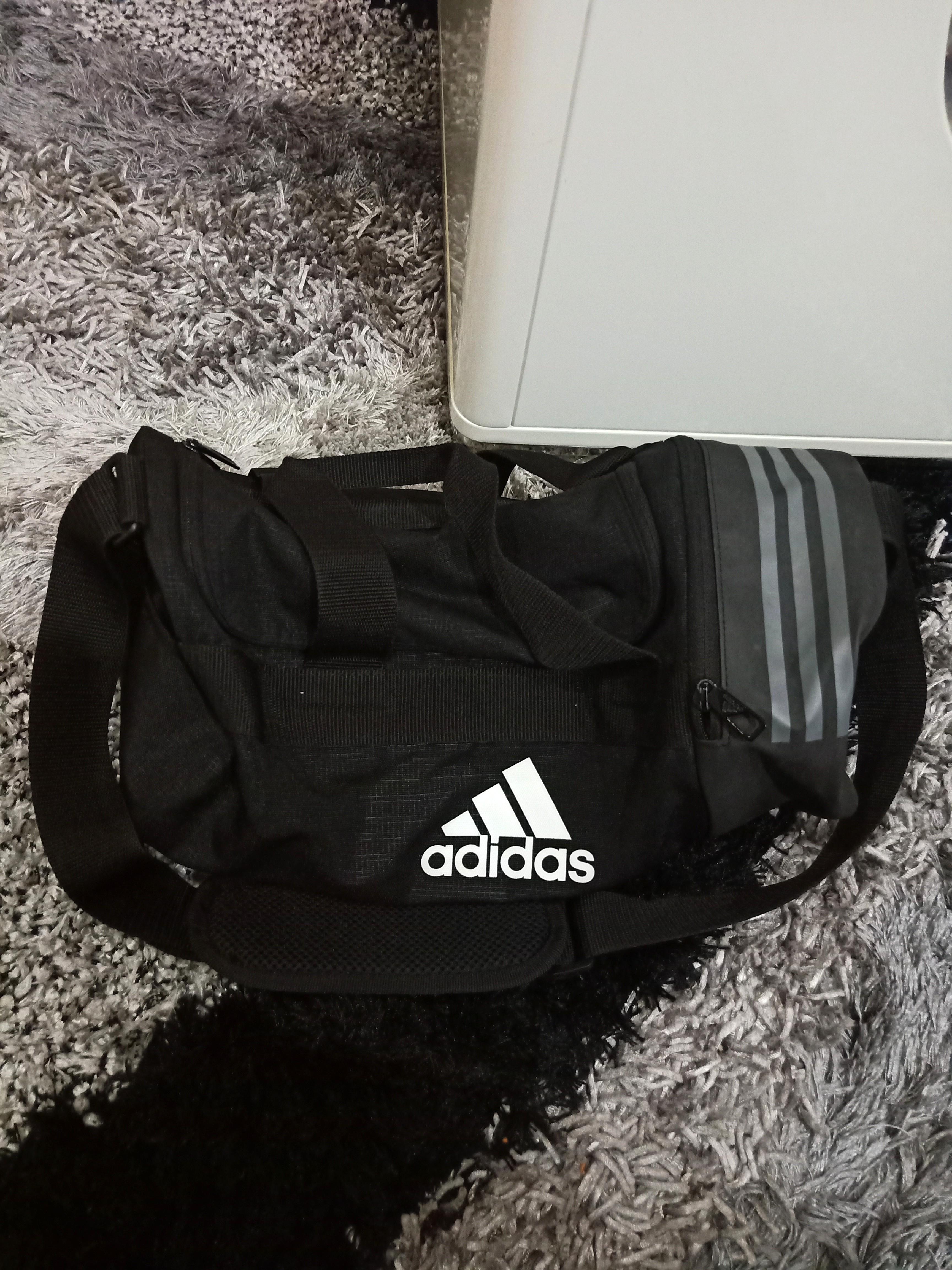 adidas convertible 3 stripes duffel bag s black