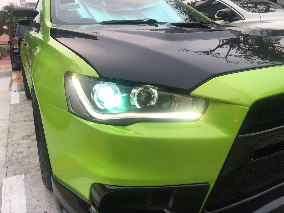 Aftermarket Evo X/ Evo 10/ Lancer Ex headlights/ Proton Inspira, Car